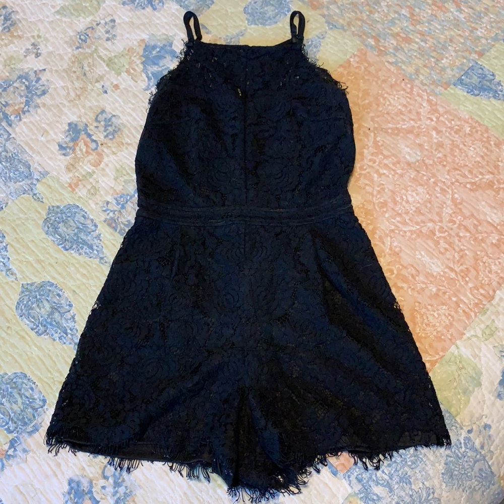 Black lace romper